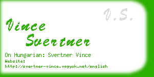 vince svertner business card
